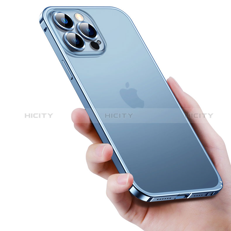 Apple iPhone 13 Pro用ケース 高級感 手触り良い メタル兼プラスチック バンパー QC3 アップル 