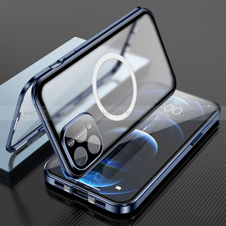 Apple iPhone 13 Pro用ケース 高級感 手触り良い アルミメタル 製の金属製 360度 フルカバーバンパー 鏡面 カバー Mag-Safe 磁気 Magnetic アップル 