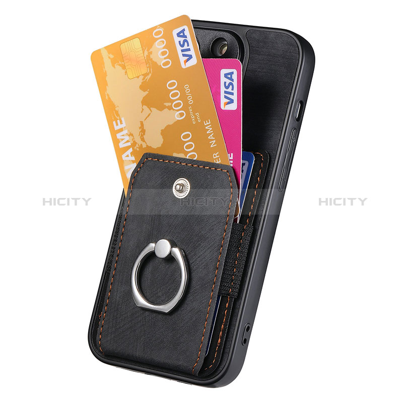 Apple iPhone 13 Pro用シリコンケース ソフトタッチラバー レザー柄 カバー SD11 アップル 