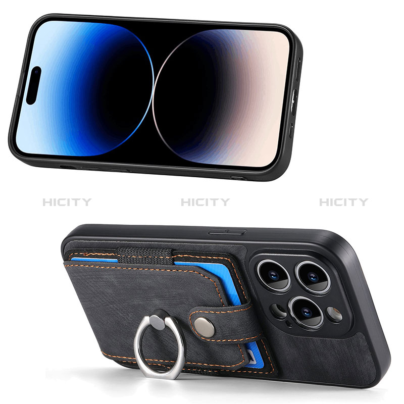 Apple iPhone 13 Pro用シリコンケース ソフトタッチラバー レザー柄 カバー SD11 アップル 