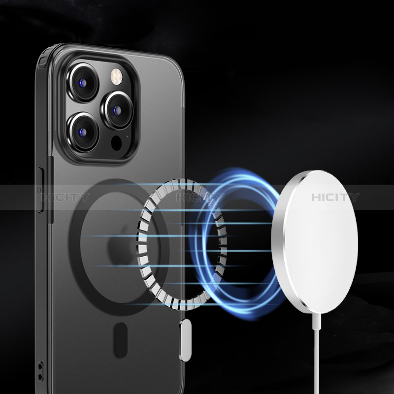 Apple iPhone 13 Pro用ハイブリットバンパーケース 透明 プラスチック カバー Mag-Safe 磁気 Magnetic QC1 アップル 