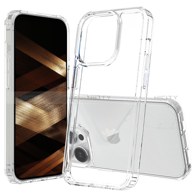 Apple iPhone 13 Pro用360度 フルカバー ハイブリットバンパーケース 透明 プラスチック カバー ZJ1 アップル 
