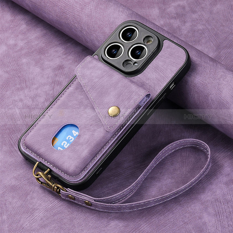 Apple iPhone 13 Pro用シリコンケース ソフトタッチラバー レザー柄 カバー SD4 アップル 