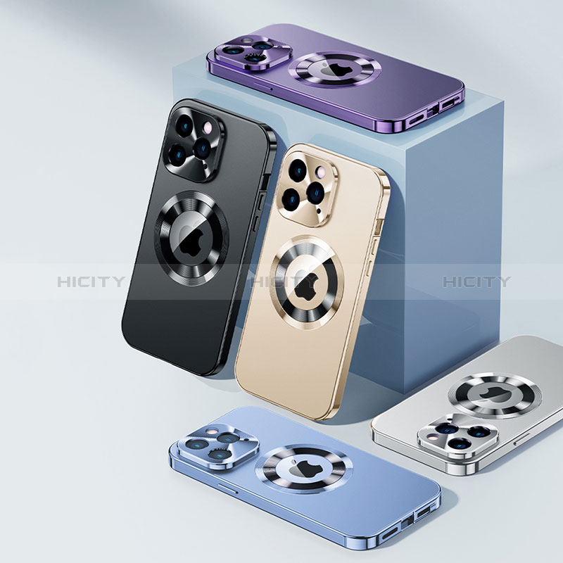 Apple iPhone 13 Pro用360度 フルカバー ケース 高級感 手触り良い アルミメタル 製の金属製 Mag-Safe 磁気 Magnetic P01 アップル 