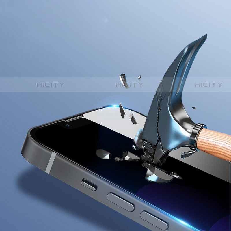Apple iPhone 13 Pro用強化ガラス フル液晶保護フィルム アンチグレア ブルーライト アップル ブラック