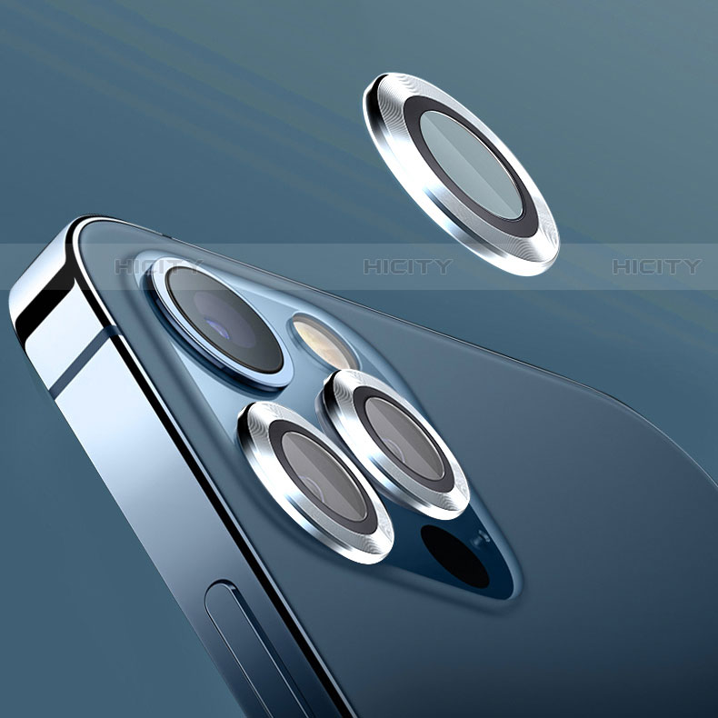 Apple iPhone 13 Pro用強化ガラス カメラプロテクター カメラレンズ 保護ガラスフイルム C04 アップル シルバー
