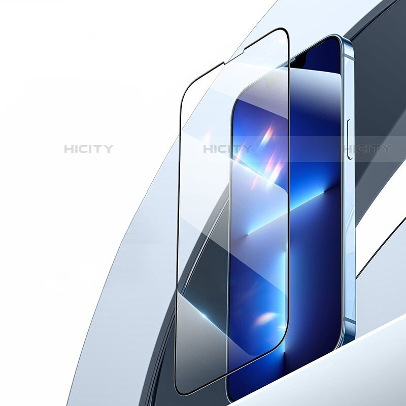 Apple iPhone 13 Pro用強化ガラス フル液晶保護フィルム F05 アップル ブラック