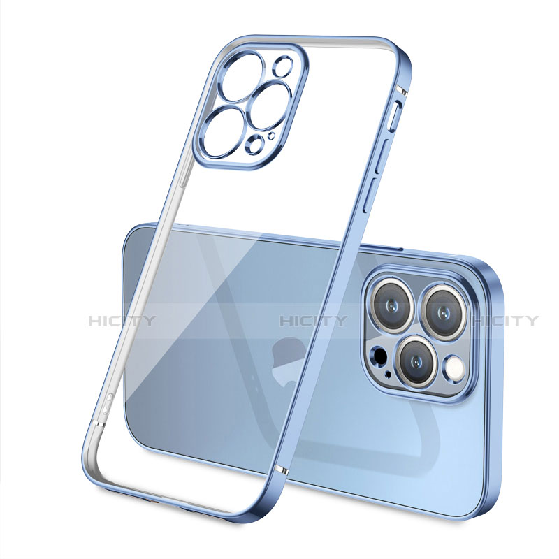 Apple iPhone 13 Pro Max用極薄ソフトケース シリコンケース 耐衝撃 全面保護 クリア透明 H05 アップル ネイビー