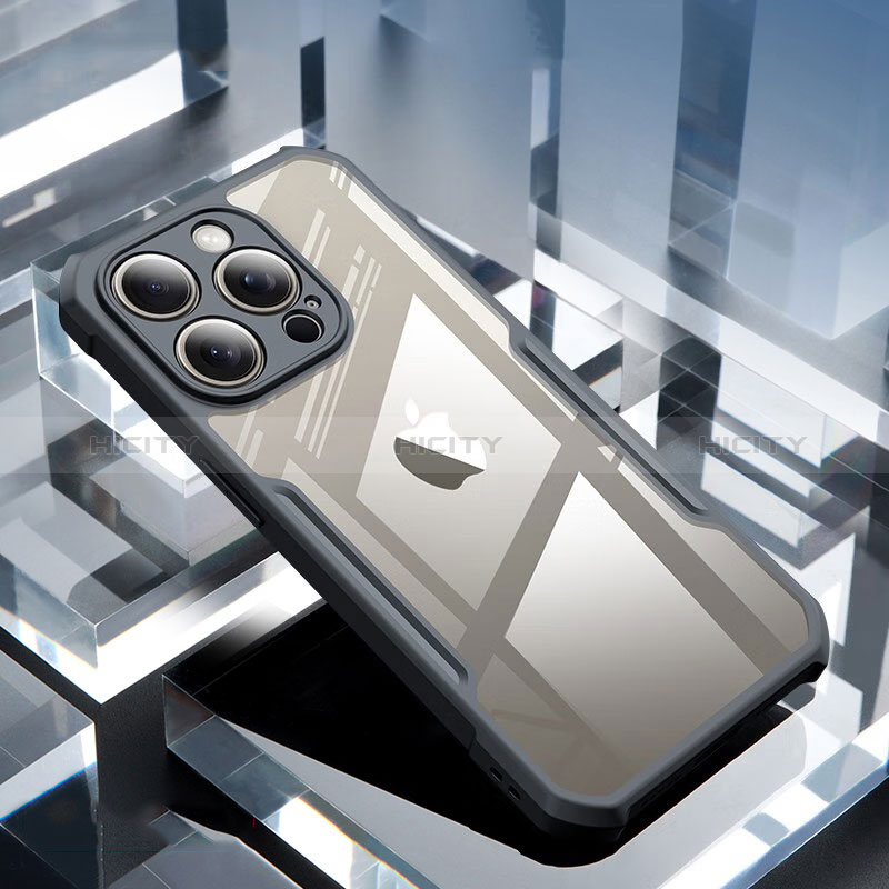 Apple iPhone 13 Pro Max用極薄ソフトケース シリコンケース 耐衝撃 全面保護 クリア透明 XD1 アップル ブラック