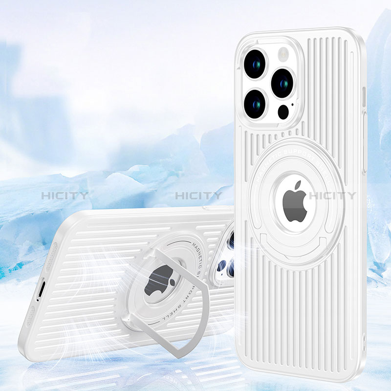 Apple iPhone 13 Pro Max用極薄ソフトケース シリコンケース 耐衝撃 全面保護 Mag-Safe 磁気 Magnetic AC1 アップル ホワイト