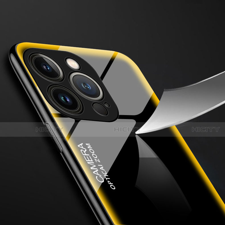 Apple iPhone 13 Pro Max用ハイブリットバンパーケース プラスチック 鏡面 カバー アップル 