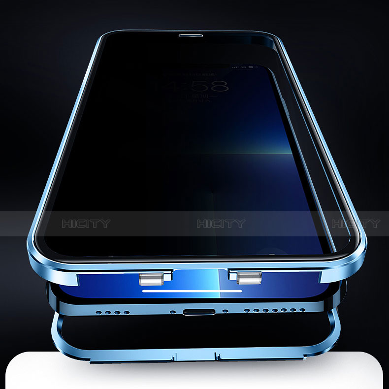 Apple iPhone 13 Pro Max用ケース 高級感 手触り良い アルミメタル 製の金属製 360度 フルカバーバンパー 鏡面 カバー Z05 アップル 
