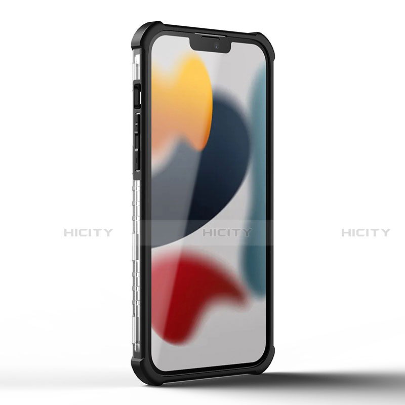 Apple iPhone 13 Pro Max用ハイブリットバンパーケース プラスチック 兼シリコーン カバー 前面と背面 360度 フル U02 アップル