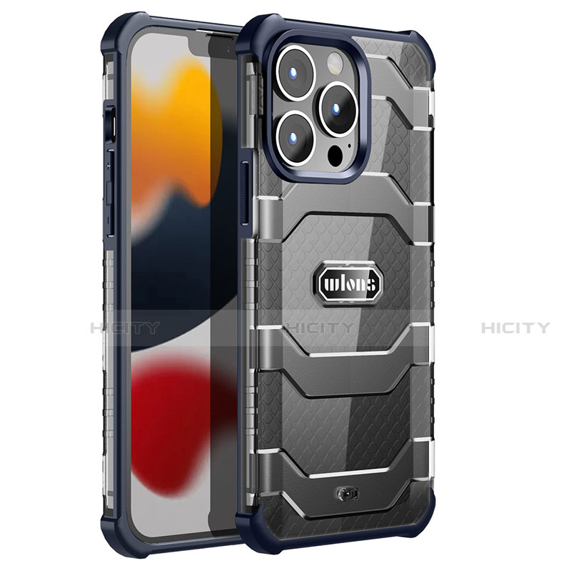 Apple iPhone 13 Pro Max用ハイブリットバンパーケース プラスチック 兼シリコーン カバー 前面と背面 360度 フル U02 アップル
