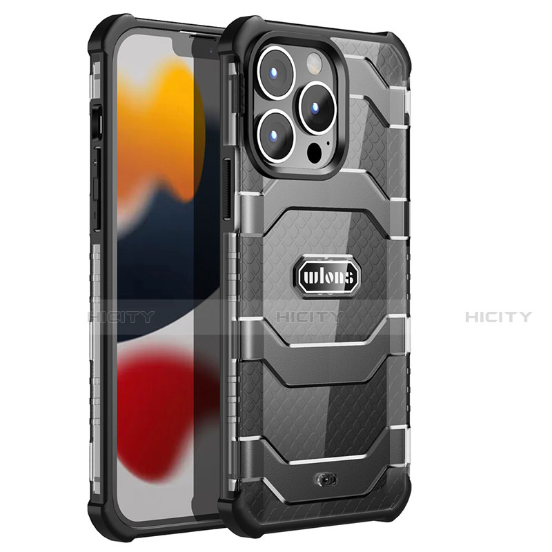 Apple iPhone 13 Pro Max用ハイブリットバンパーケース プラスチック 兼シリコーン カバー 前面と背面 360度 フル U02 アップル