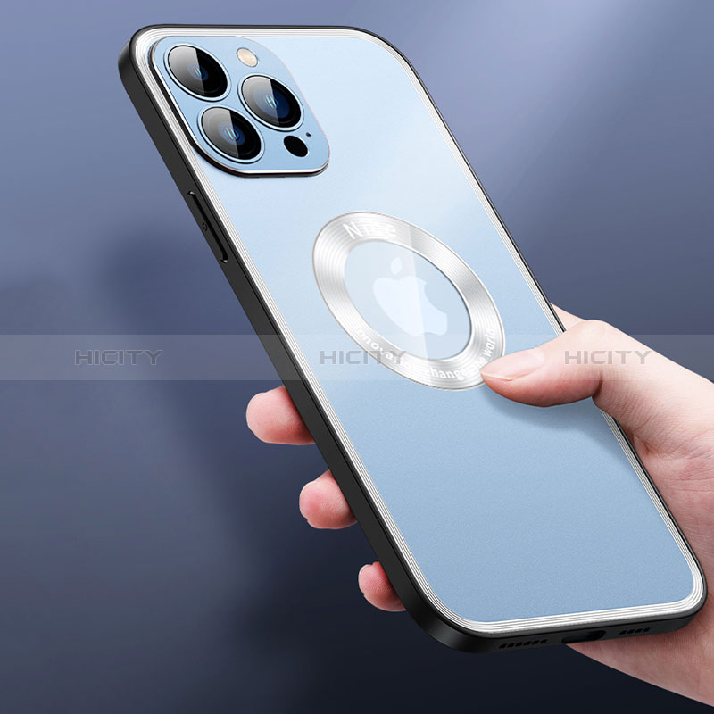 Apple iPhone 13 Pro Max用ケース 高級感 手触り良い アルミメタル 製の金属製 兼シリコン カバー Mag-Safe 磁気 Magnetic JL4 アップル 