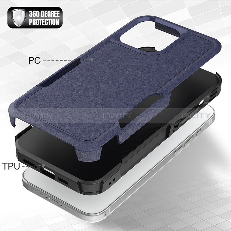 Apple iPhone 13 Pro Max用ハイブリットバンパーケース プラスチック 兼シリコーン カバー 前面と背面 360度 フル MQ1 アップル 