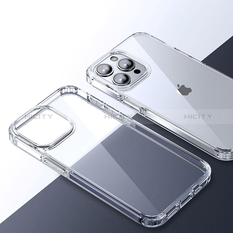 Apple iPhone 13 Pro Max用ハイブリットバンパーケース クリア透明 プラスチック カバー QC2 アップル 