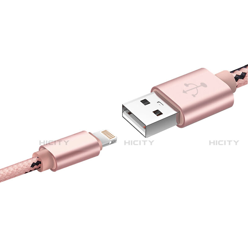 Apple iPhone 14用USBケーブル 充電ケーブル L10 アップル ピンク