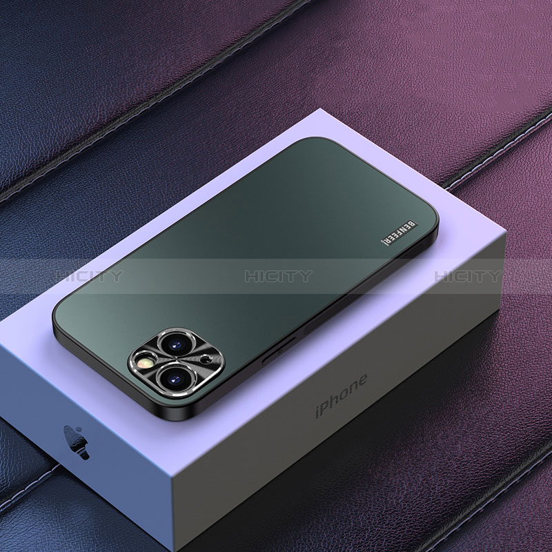 Apple iPhone 14用ハードケース プラスチック 質感もマット カバー TB2 アップル グリーン