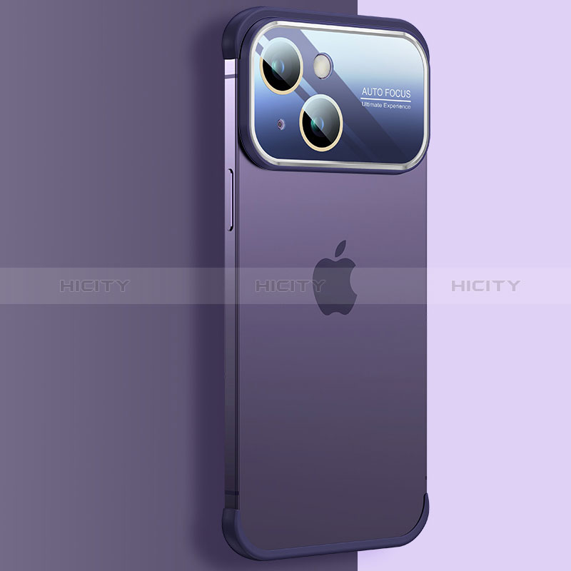 Apple iPhone 14用ハードカバー クリスタル クリア透明 QC4 アップル パープル