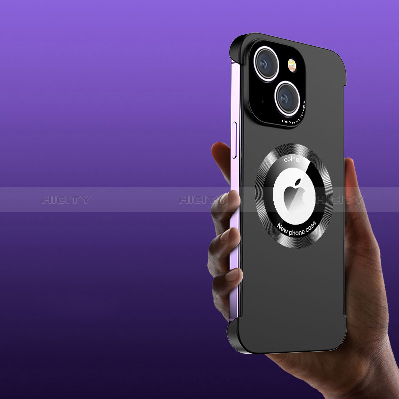 Apple iPhone 14用ハードケース プラスチック 質感もマット フレームレス カバー Mag-Safe 磁気 Magnetic T01 アップル グリーン
