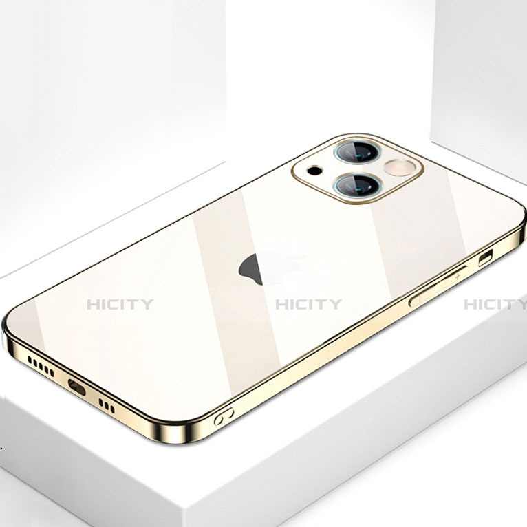 Apple iPhone 14用ハイブリットバンパーケース プラスチック 鏡面 カバー M09 アップル 