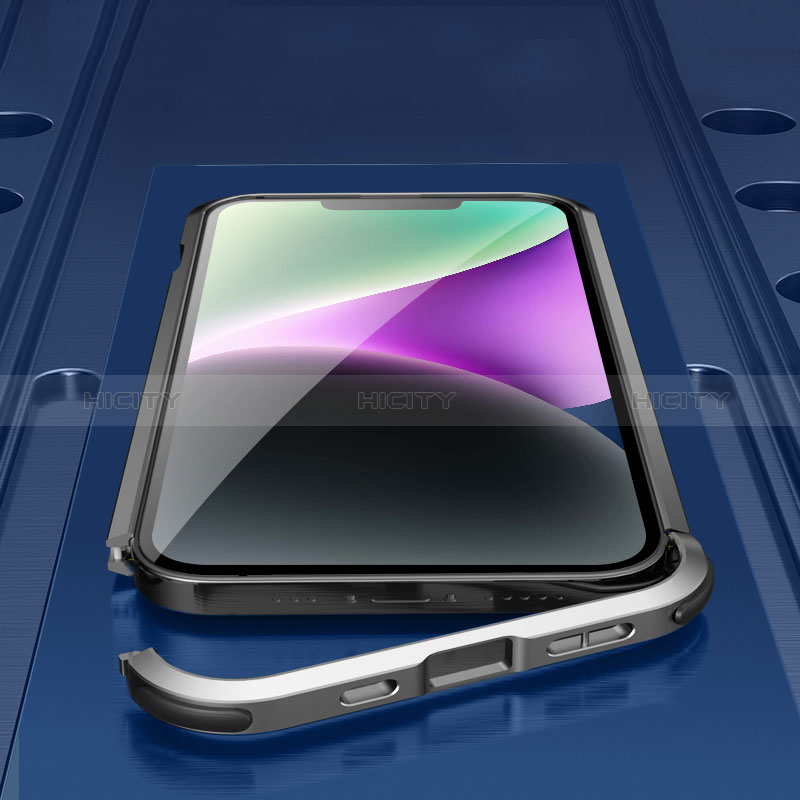 Apple iPhone 14用ケース 高級感 手触り良い アルミメタル 製の金属製 バンパー カバー LK2 アップル 