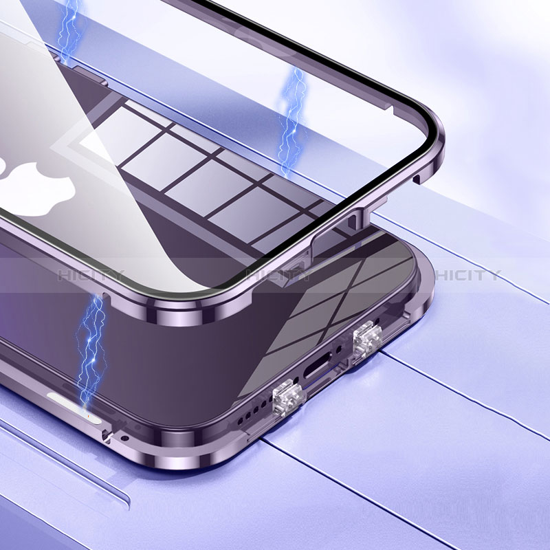 Apple iPhone 14用ケース 高級感 手触り良い アルミメタル 製の金属製 360度 フルカバーバンパー 鏡面 カバー LK1 アップル 