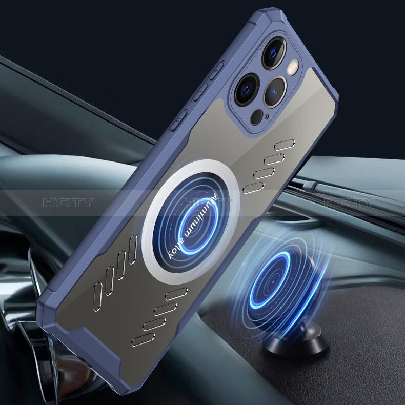 Apple iPhone 14用極薄ソフトケース シリコンケース 耐衝撃 全面保護 クリア透明 カバー Mag-Safe 磁気 Magnetic XD1 アップル 