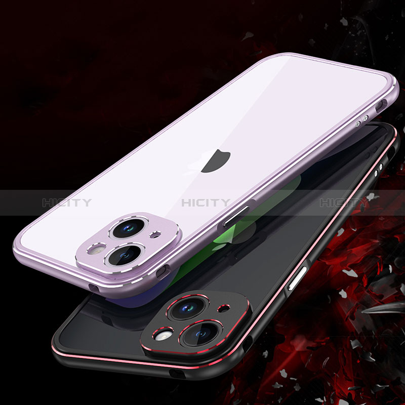 Apple iPhone 14用ケース 高級感 手触り良い アルミメタル 製の金属製 バンパー カバー JZ1 アップル 