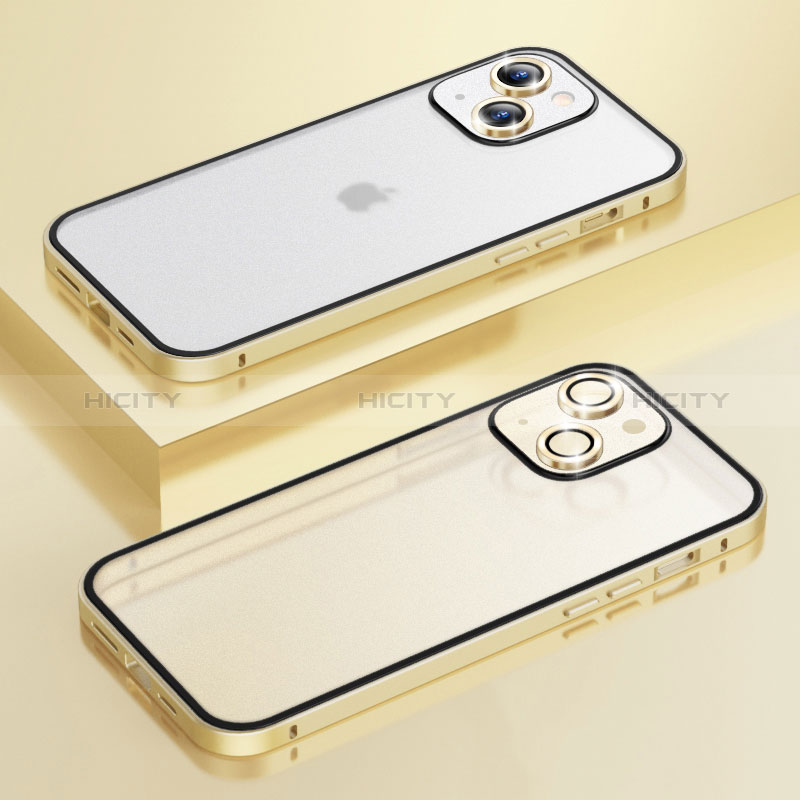 Apple iPhone 14用ケース 高級感 手触り良い メタル兼プラスチック バンパー LF3 アップル 