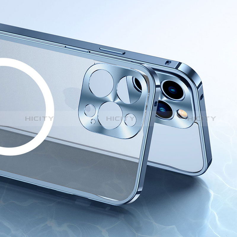 Apple iPhone 14用ケース 高級感 手触り良い メタル兼プラスチック バンパー Mag-Safe 磁気 Magnetic QC1 アップル 