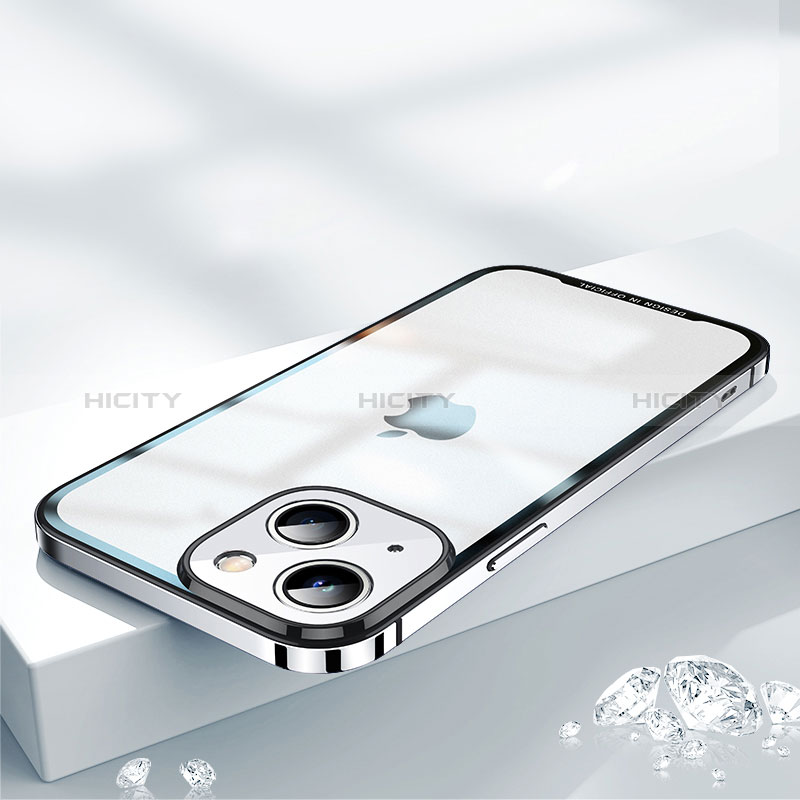 Apple iPhone 14用ケース 高級感 手触り良い メタル兼プラスチック バンパー QC2 アップル 