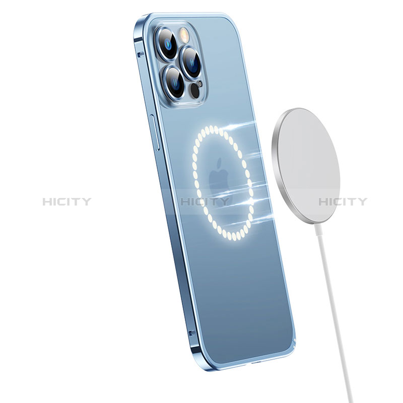 Apple iPhone 14用ケース 高級感 手触り良い メタル兼プラスチック バンパー Mag-Safe 磁気 Magnetic QC2 アップル 