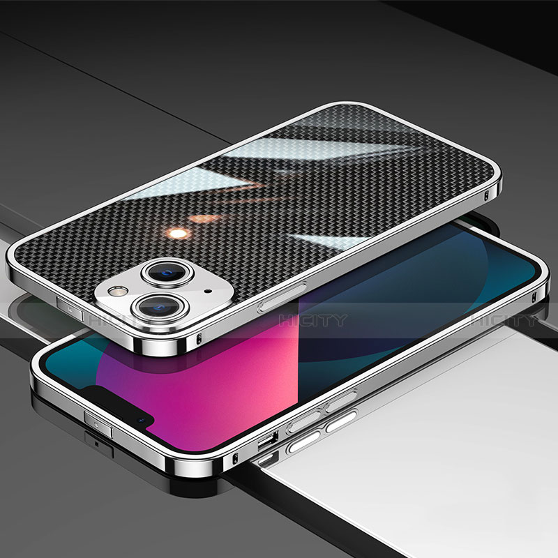 Apple iPhone 14 Plus用ケース 高級感 手触り良い アルミメタル 製の金属製 バンパー カバー A02 アップル 