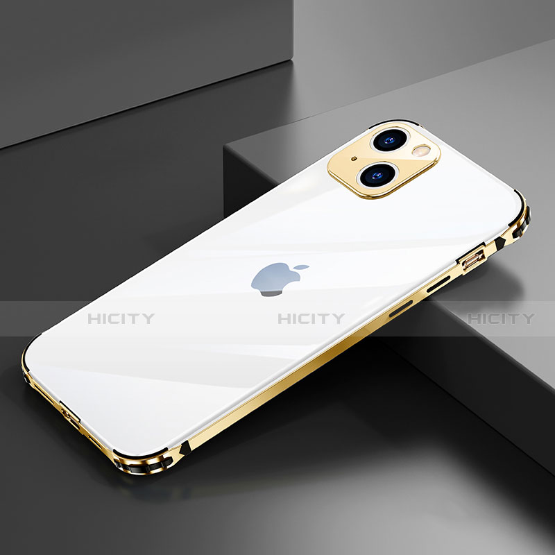 Apple iPhone 14 Plus用ケース 高級感 手触り良い アルミメタル 製の金属製 バンパー カバー A06 アップル 