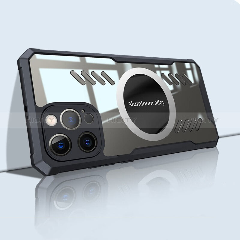 Apple iPhone 14 Plus用極薄ソフトケース シリコンケース 耐衝撃 全面保護 クリア透明 カバー Mag-Safe 磁気 Magnetic XD1 アップル 