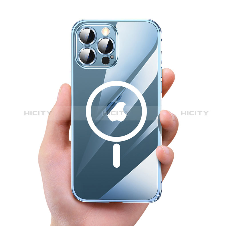 Apple iPhone 14 Plus用ケース 高級感 手触り良い メタル兼プラスチック バンパー Mag-Safe 磁気 Magnetic QC3 アップル 