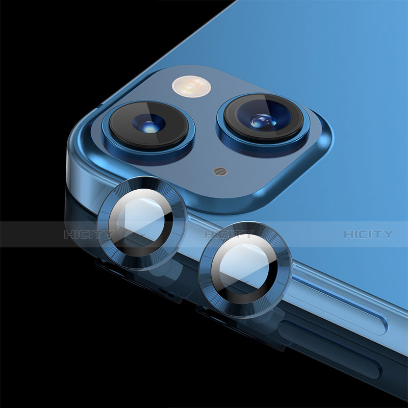 Apple iPhone 14 Plus用強化ガラス カメラプロテクター カメラレンズ 保護ガラスフイルム C08 アップル ネイビー