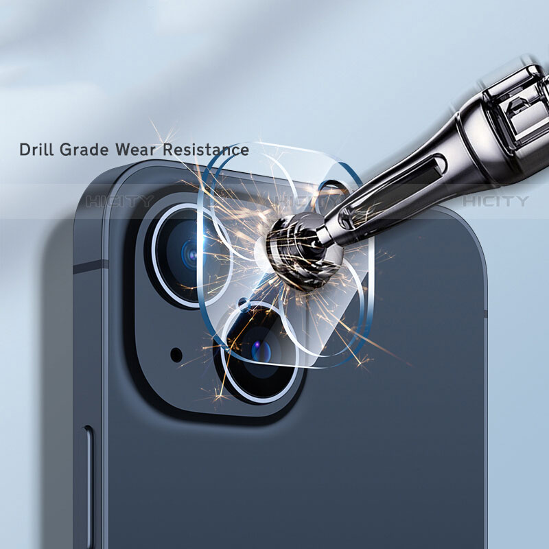 Apple iPhone 14 Plus用強化ガラス カメラプロテクター カメラレンズ 保護ガラスフイルム C03 アップル クリア