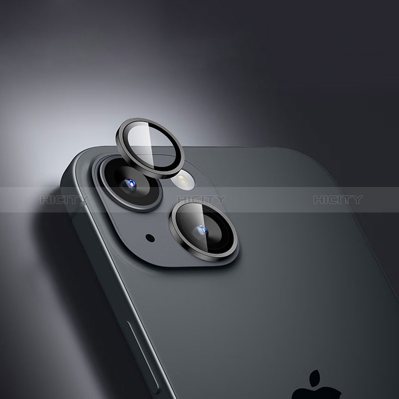 Apple iPhone 14 Plus用強化ガラス カメラプロテクター カメラレンズ 保護ガラスフイルム M01 アップル ブラック