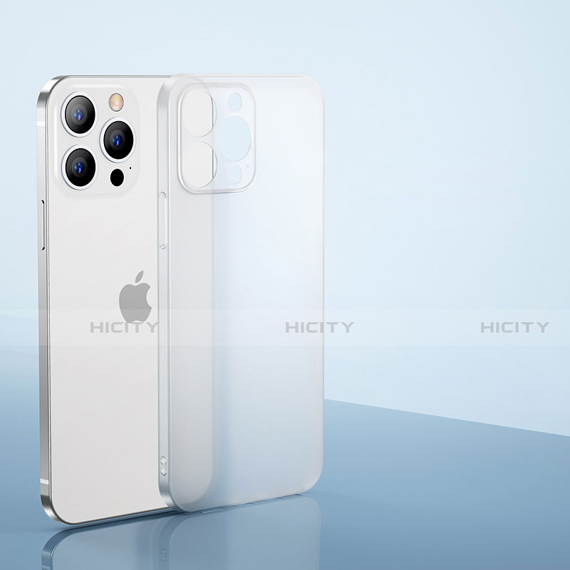 Apple iPhone 14 Pro用極薄ケース クリア透明 プラスチック 質感もマットU01 アップル ホワイト