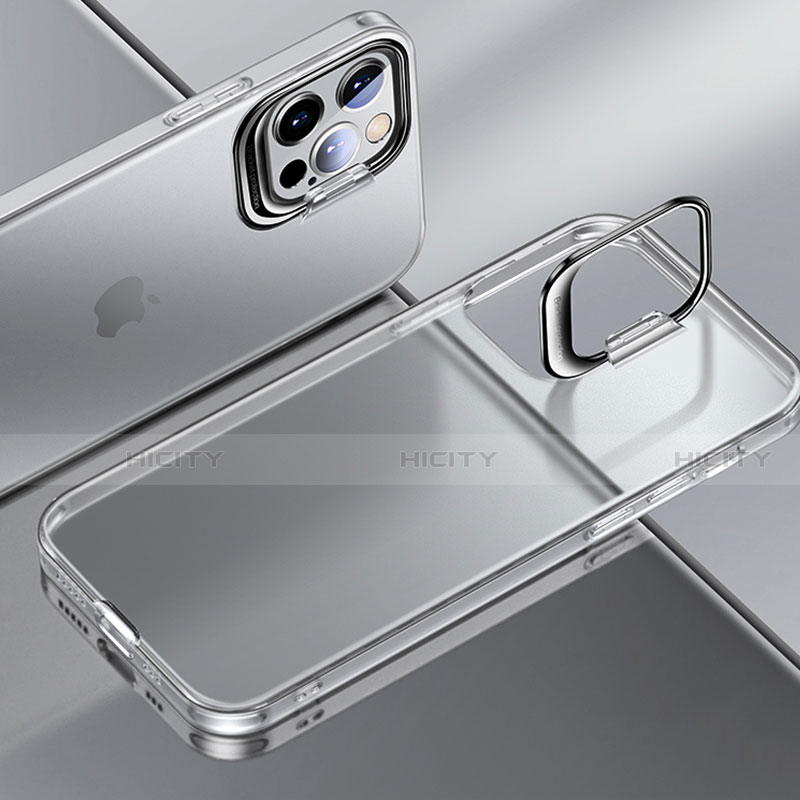 Apple iPhone 14 Pro用極薄ケース クリア透明 プラスチック 質感もマットU08 アップル ホワイト