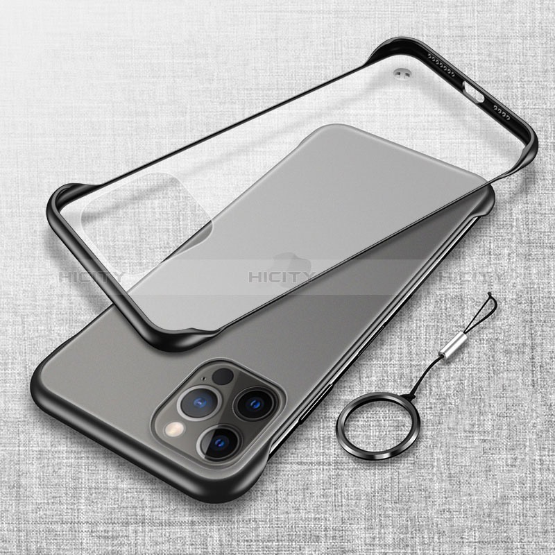 Apple iPhone 14 Pro用ハードカバー クリスタル クリア透明 H02 アップル ブラック