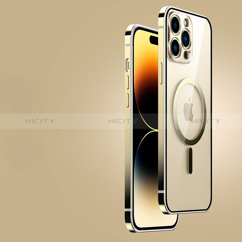Apple iPhone 14 Pro用ケース 高級感 手触り良い メタル兼プラスチック バンパー JB2 アップル ゴールド