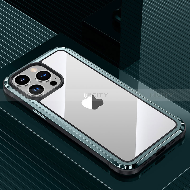 Apple iPhone 14 Pro用ケース 高級感 手触り良い アルミメタル 製の金属製 兼シリコン カバー QC1 アップル 