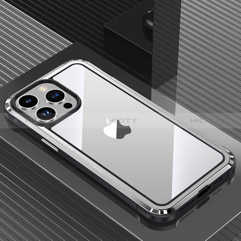 Apple iPhone 14 Pro用ケース 高級感 手触り良い アルミメタル 製の金属製 兼シリコン カバー QC1 アップル 