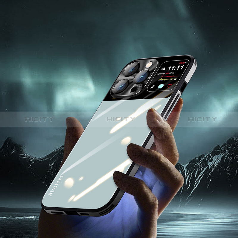 Apple iPhone 14 Pro用ハイブリットバンパーケース プラスチック 鏡面 カバー AT2 アップル 