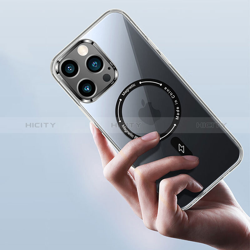 Apple iPhone 14 Pro用極薄ソフトケース シリコンケース 耐衝撃 全面保護 クリア透明 カバー Mag-Safe 磁気 Magnetic TB1 アップル 